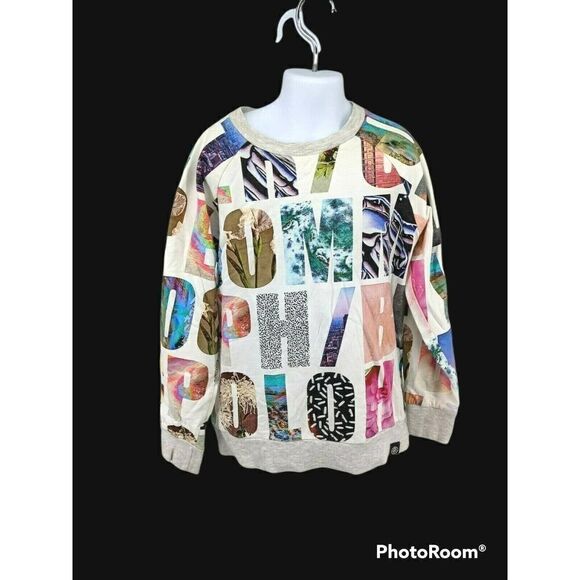MOLO girls 10 US Sweatshirt Size 140 Alphabet Graphic Print Marina Molo Star - Picture 2 of 10
